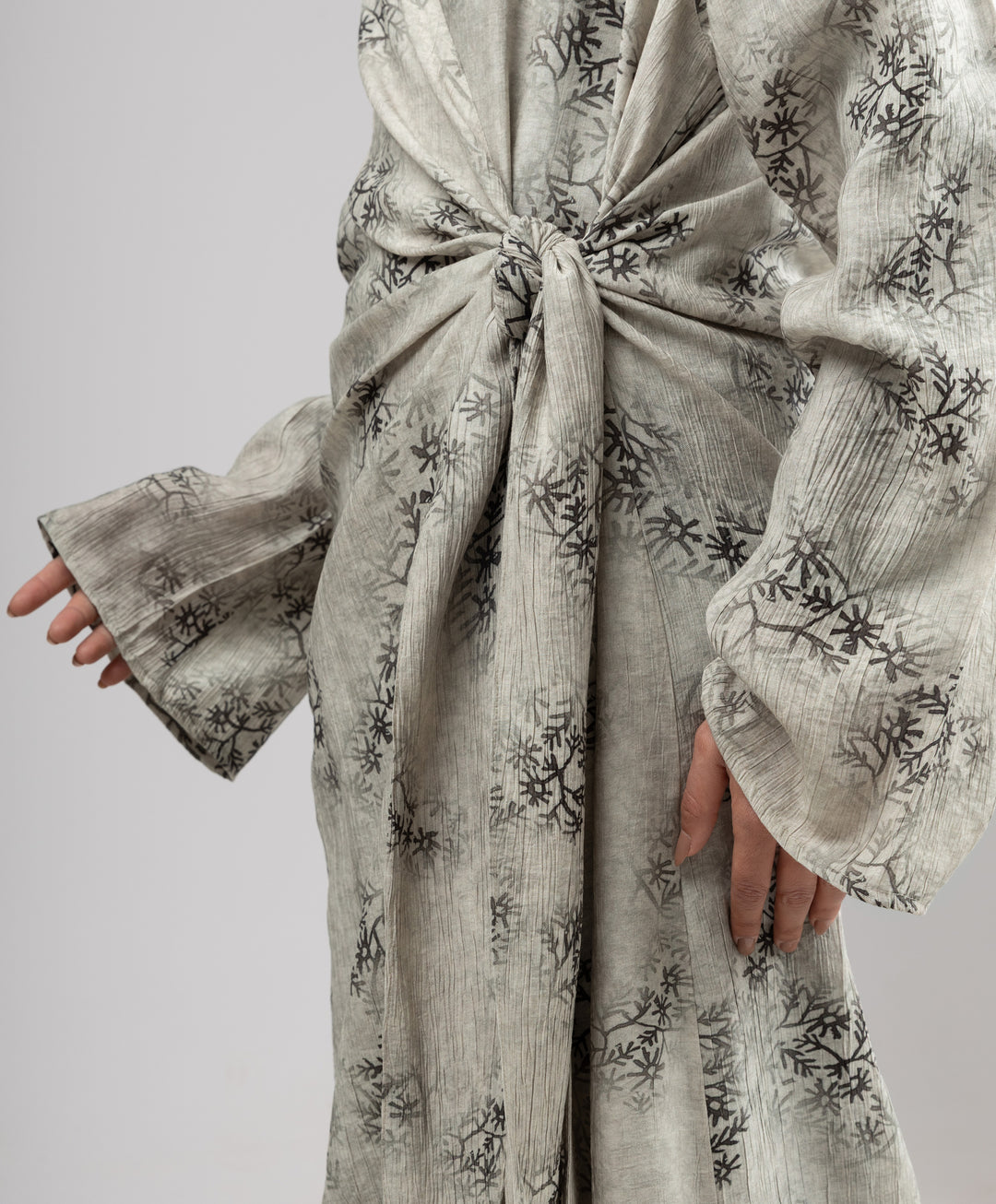 Fleuri Crinkle Wrap Dress