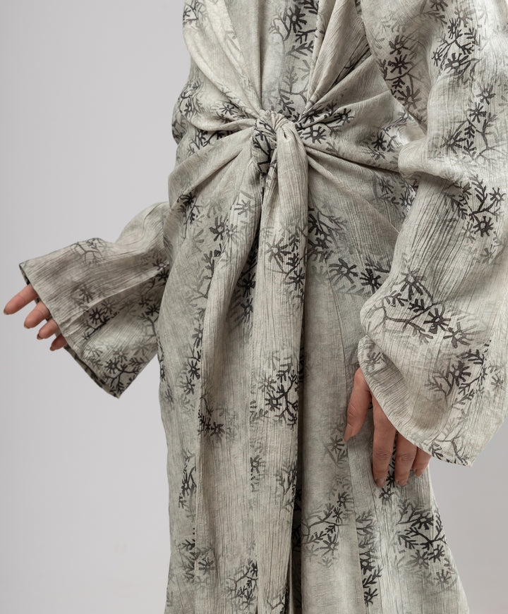 Fleuri Crinkle Wrap Dress