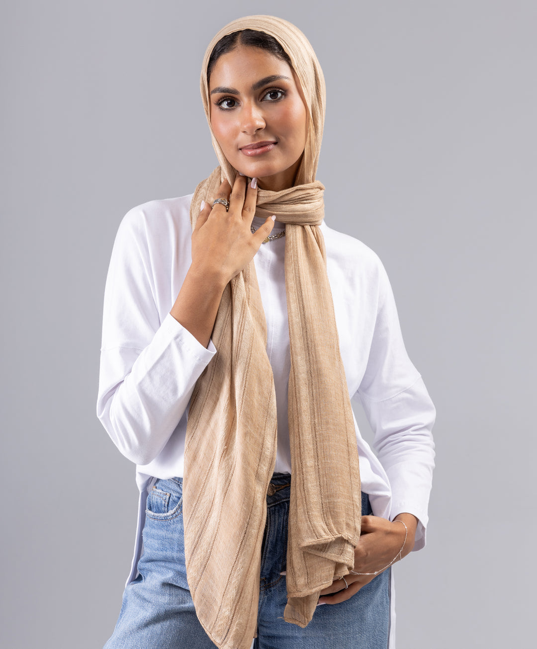 Striped Linen Scarf