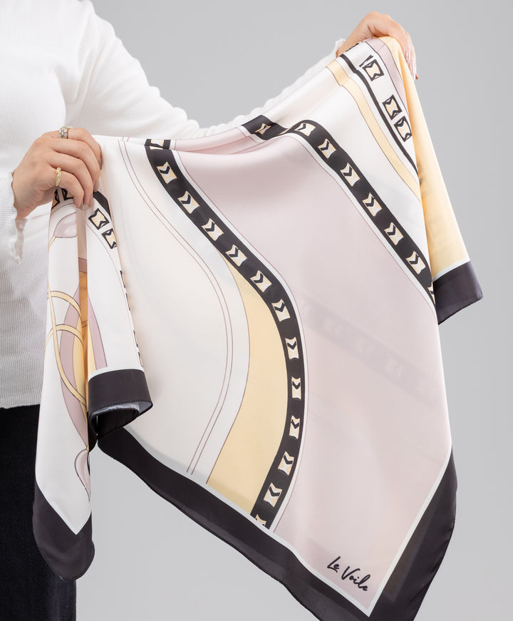 Printed Satin Square Scarf