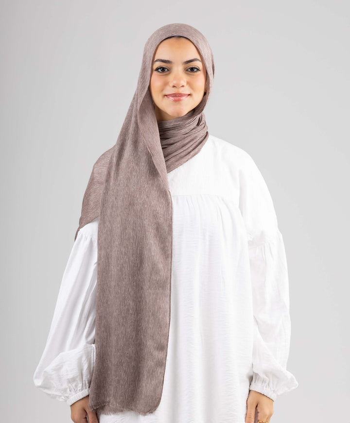 Foggy Marble Tassels Cotton Scarf