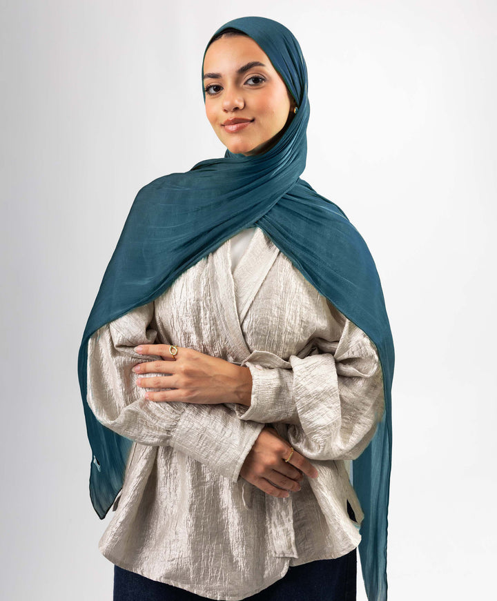 Organza Crinkle Satin Scarf
