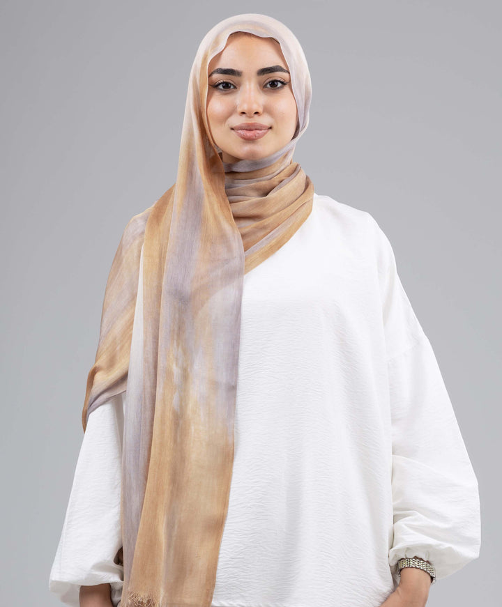 Tie Dye Linen Scarf