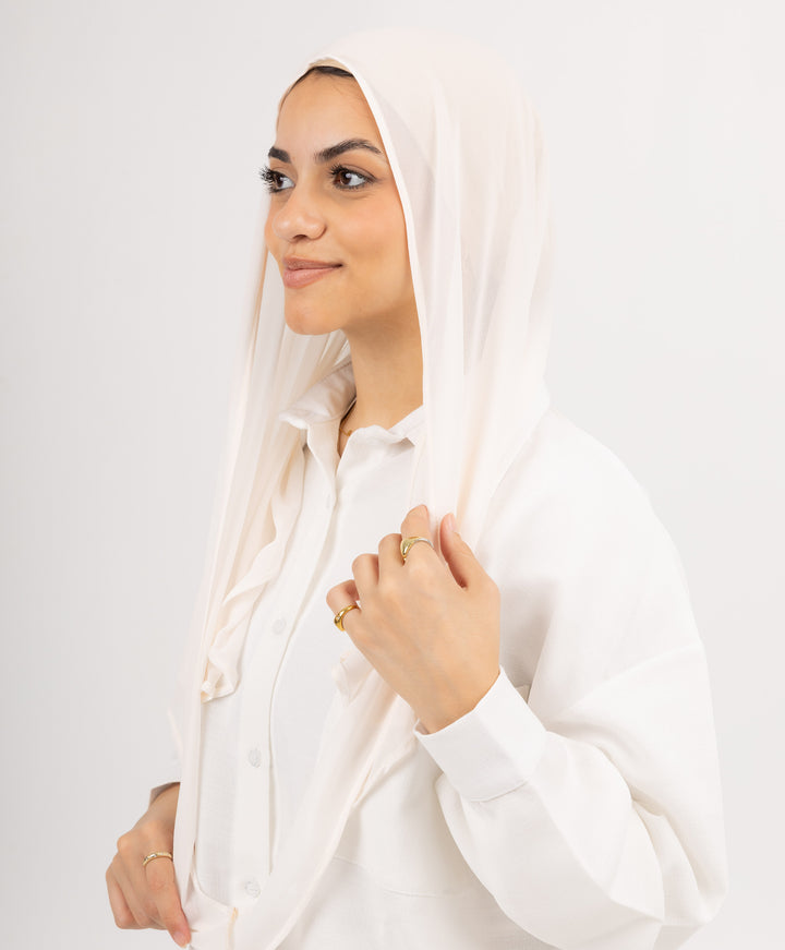 Easy Closed Chiffon Wrap Scarf