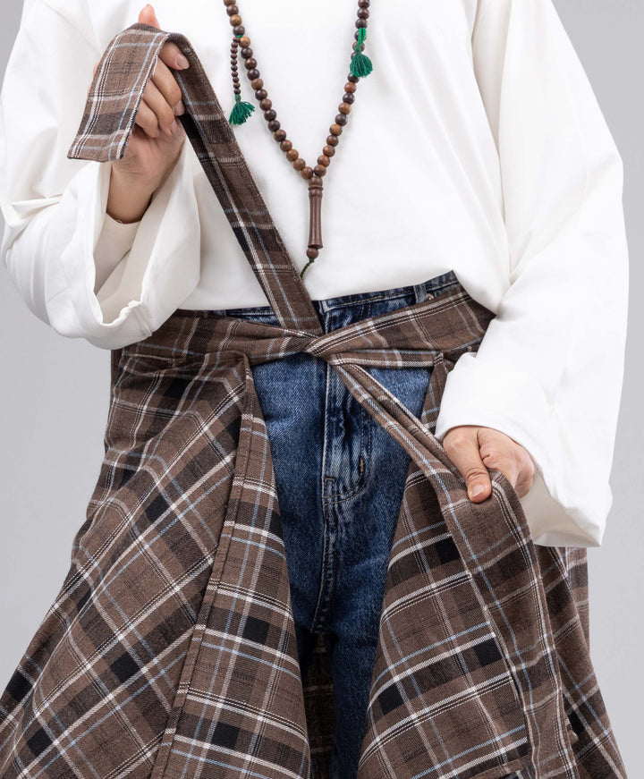 Wrap Carreaux Skirt