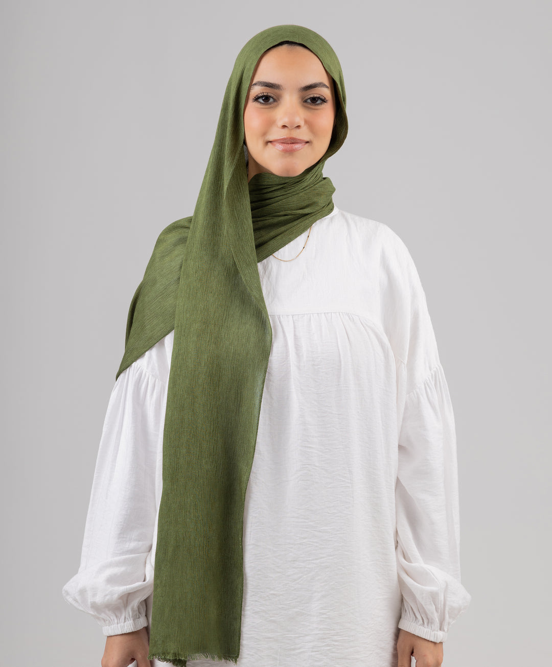 Foggy Marble Tassels Cotton Scarf