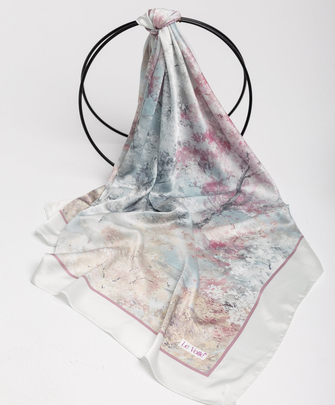 Printed Thick Satin Sq. Scarf