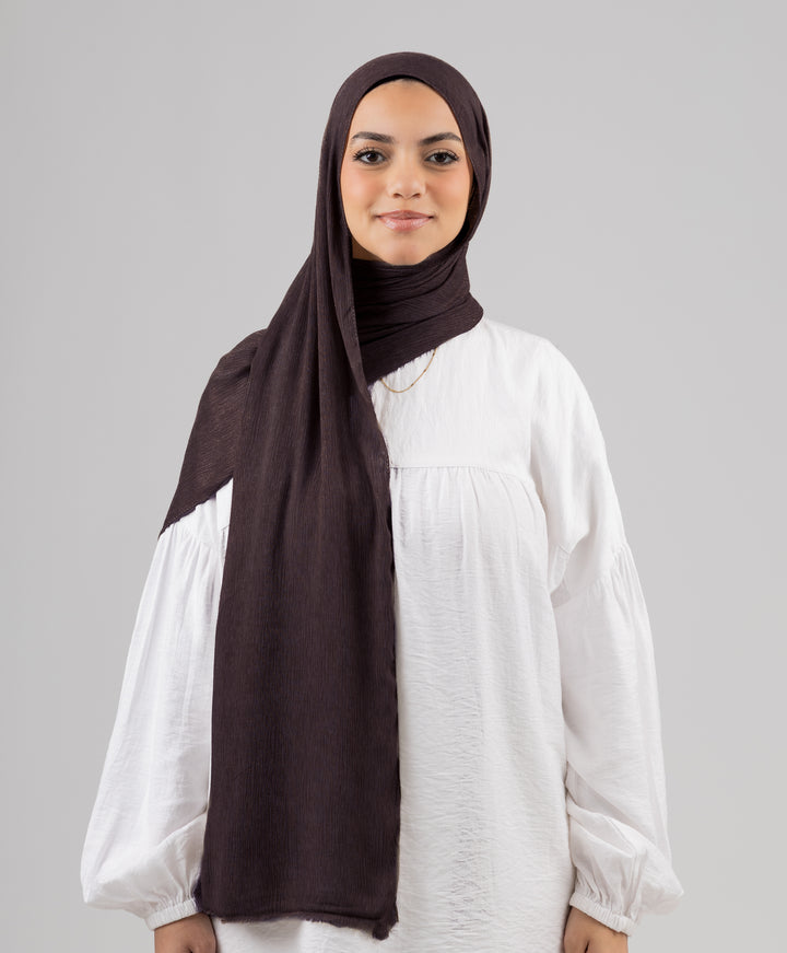 Foggy Marble Tassels Cotton Scarf