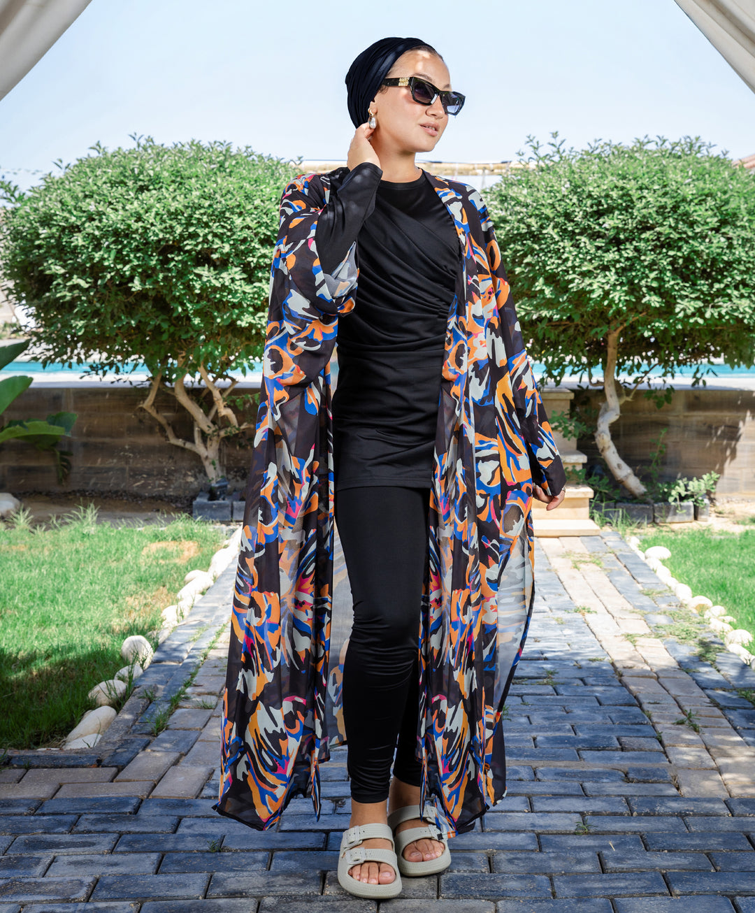 Printed Chiffon Kimono