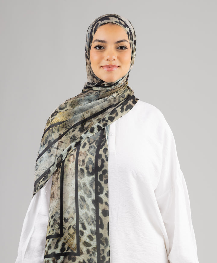 Mystic Leopard Chiffon Scarf