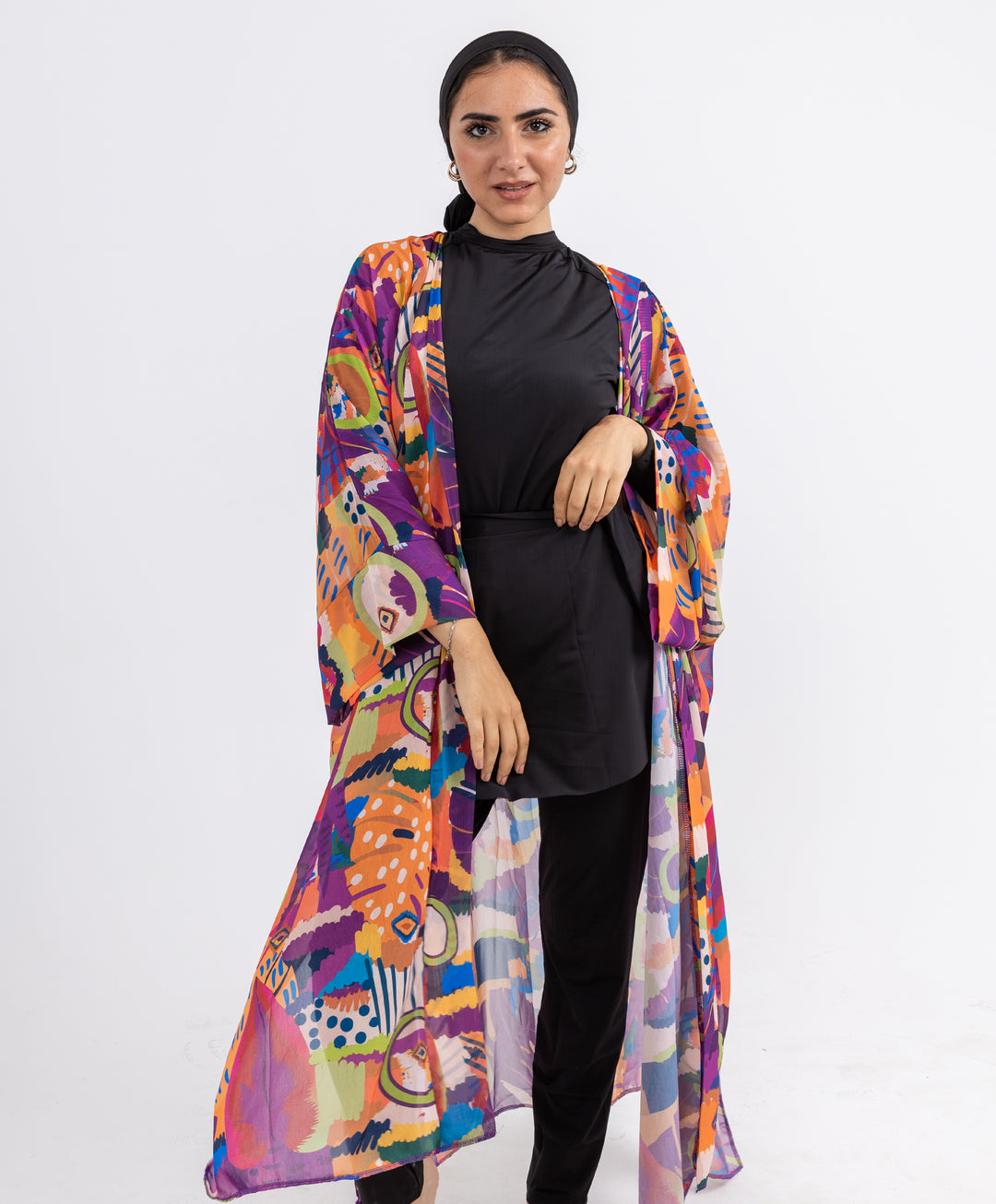 Printed Chiffon Kimono