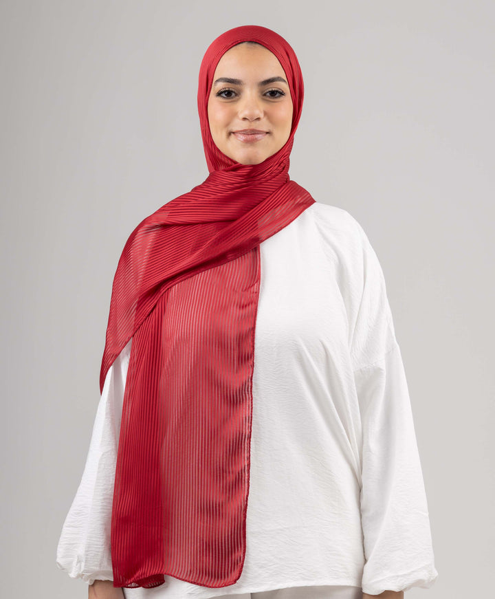 Lined Satin Chiffon Scarf