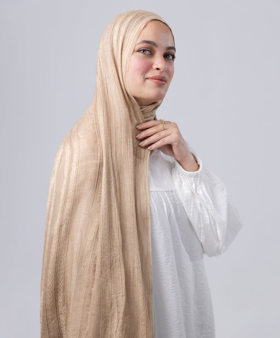 Striped Marble Linen Scarf