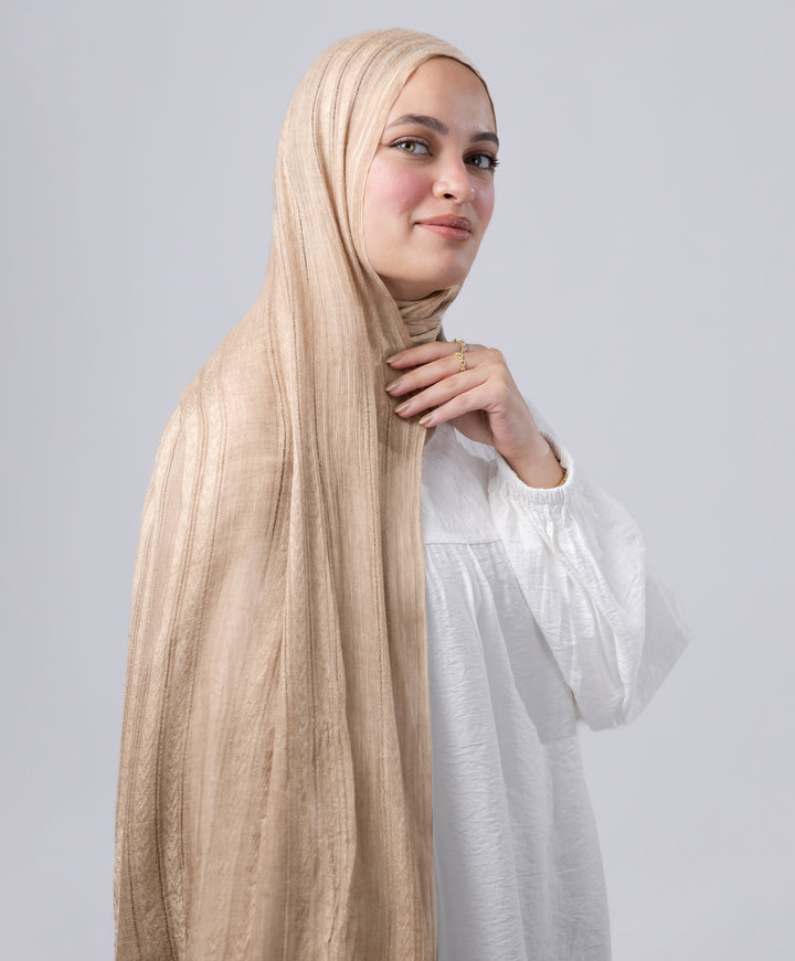 Striped Marble Linen Scarf