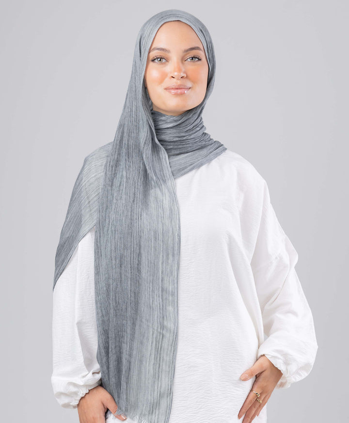 Fluffy Linen Marble Scarf