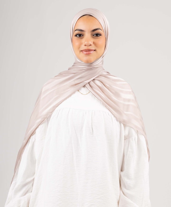 Dainty Satin Chiffon Scarf