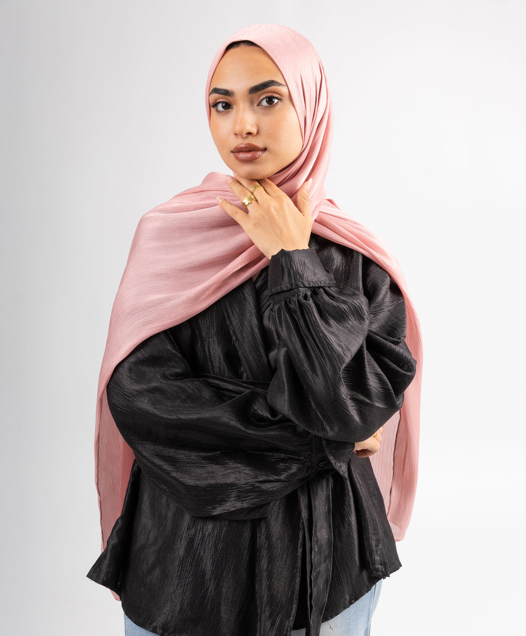 Organza Crinkle Satin Scarf