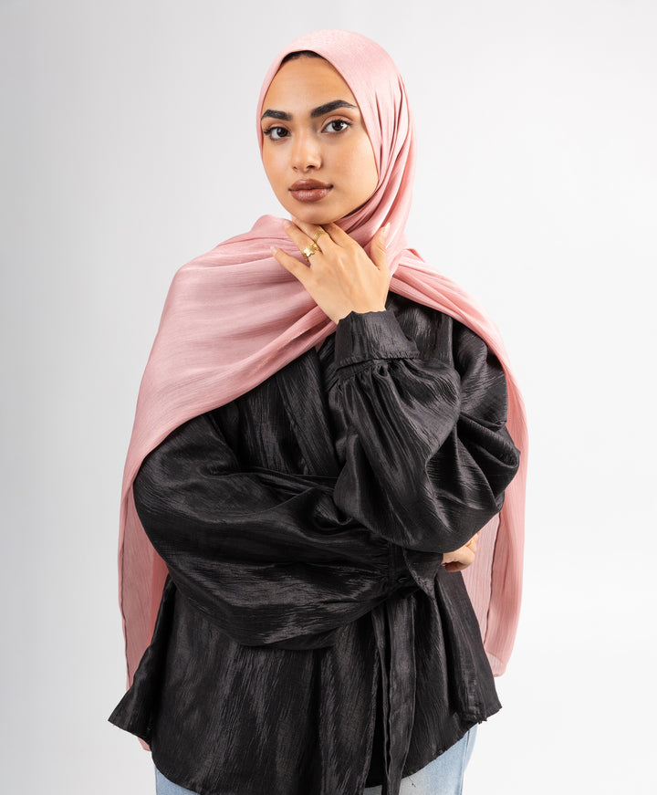Organza Crinkle Satin Scarf