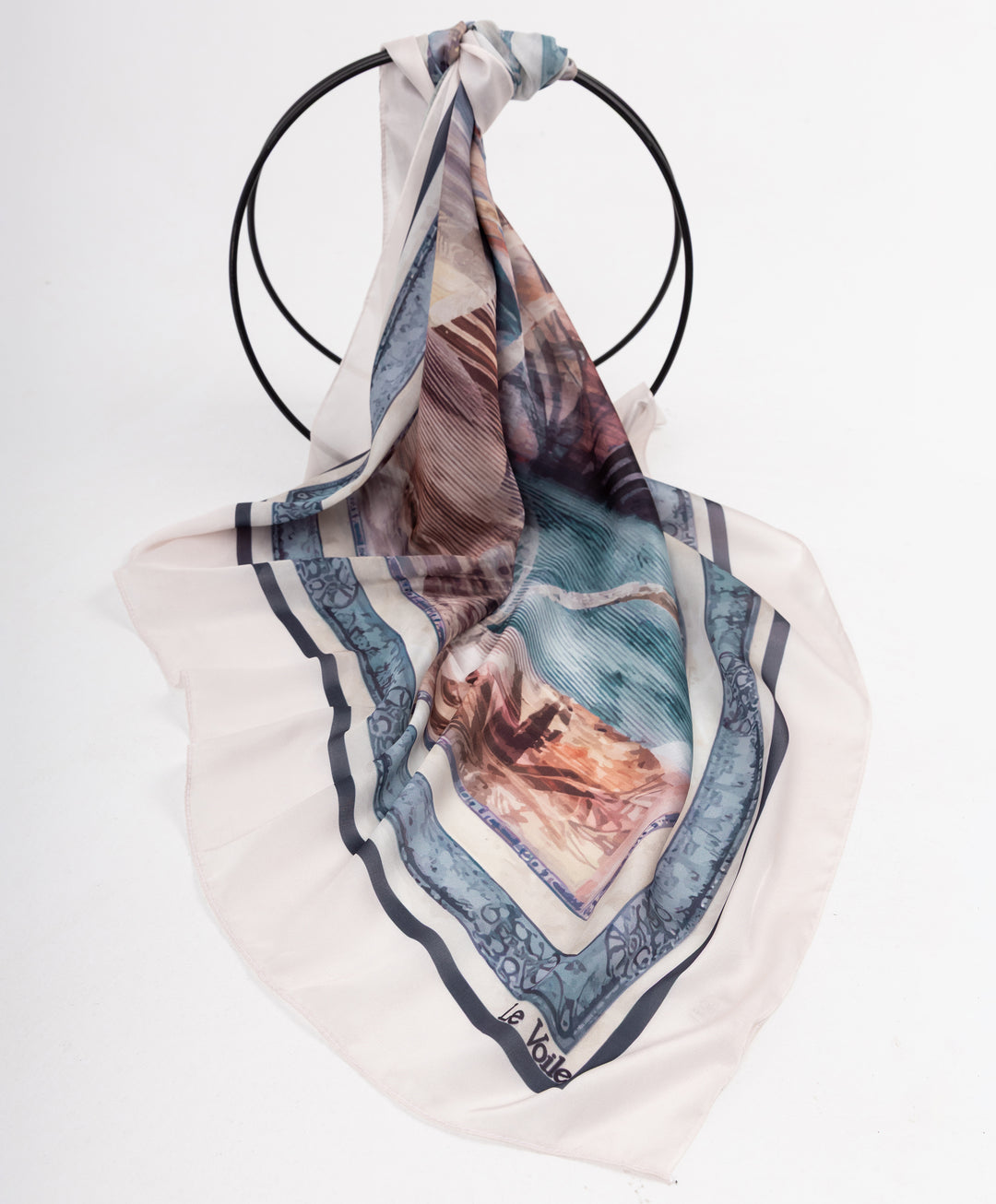 Printed Thick Satin Sq. Scarf