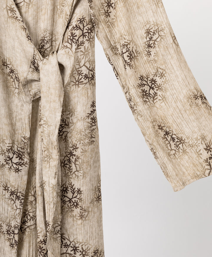 Fleuri Crinkle Wrap Dress