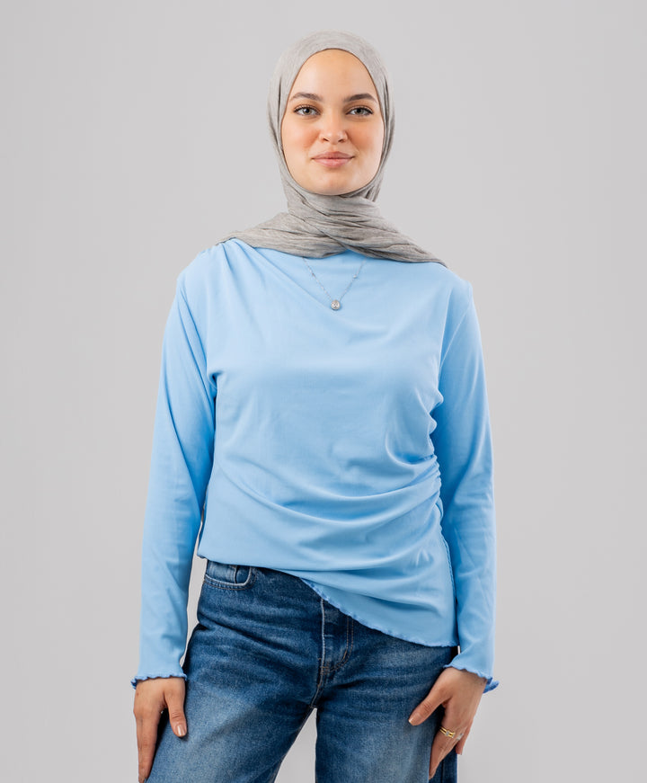 Draped Cotton Shirt
