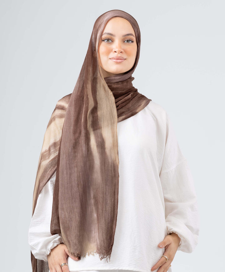 Tie Dye Linen Scarf