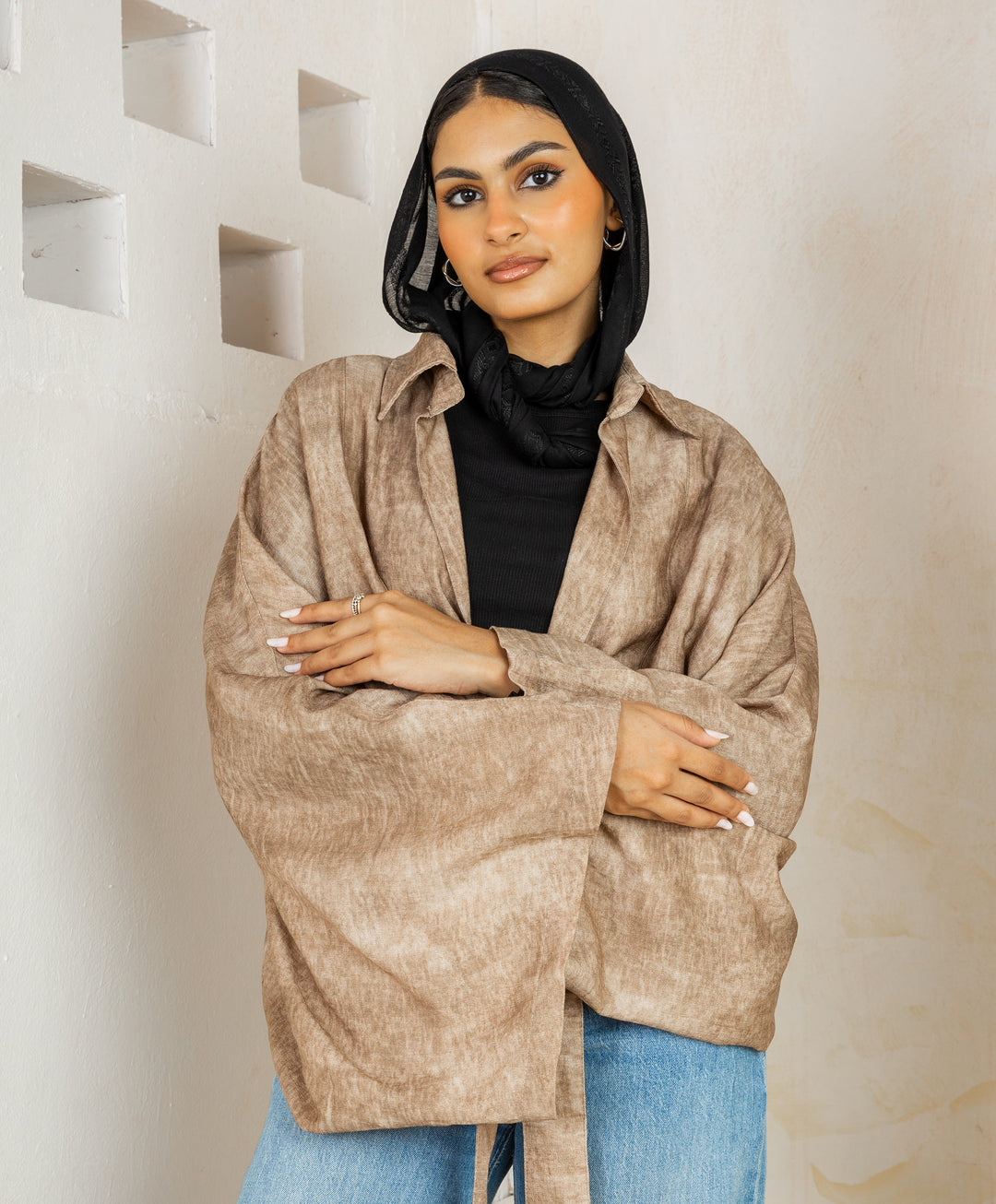 Linen Cropped Kimono