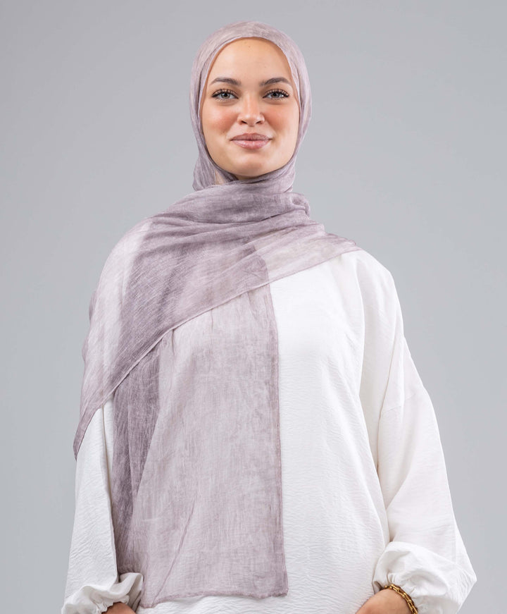 Plain Marble Chiffon Scarf
