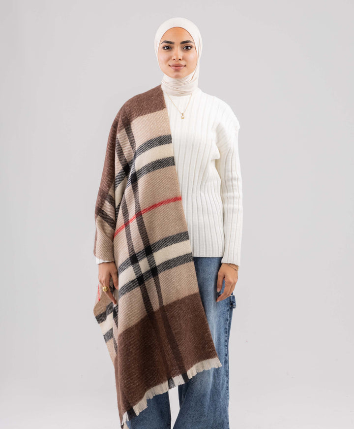 Plaid Winter Shawl