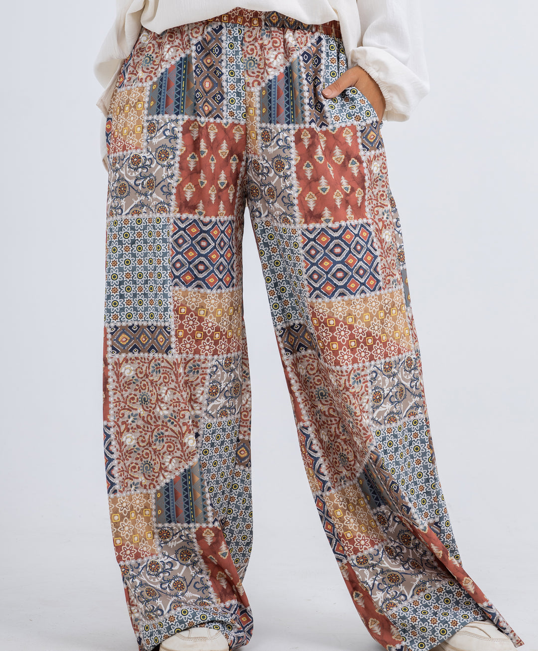 Printed Satin Pants