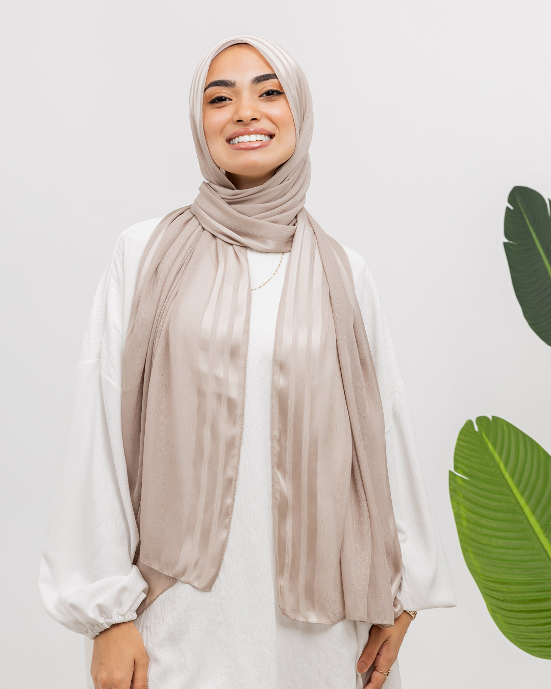 Serenity Satin Chiffon Scarf