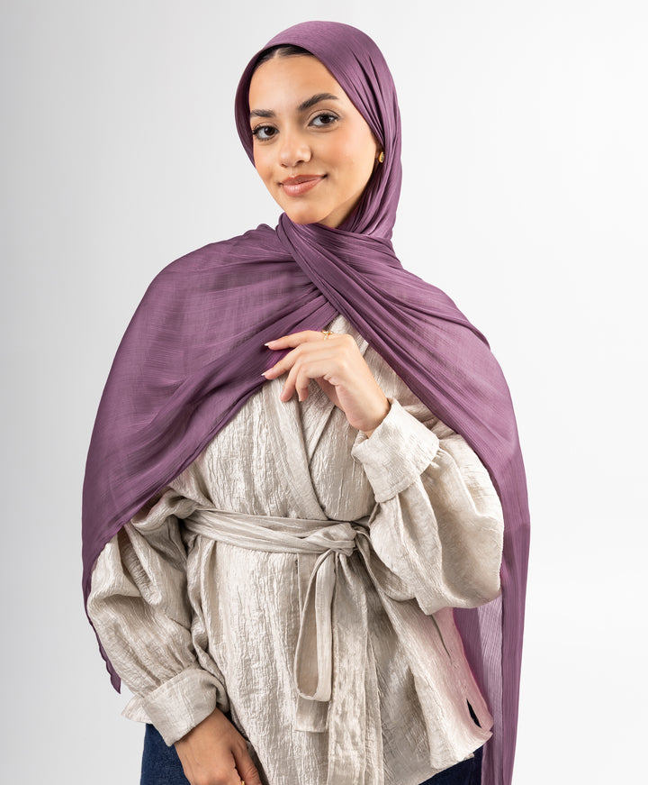 Organza Crinkle Satin Scarf