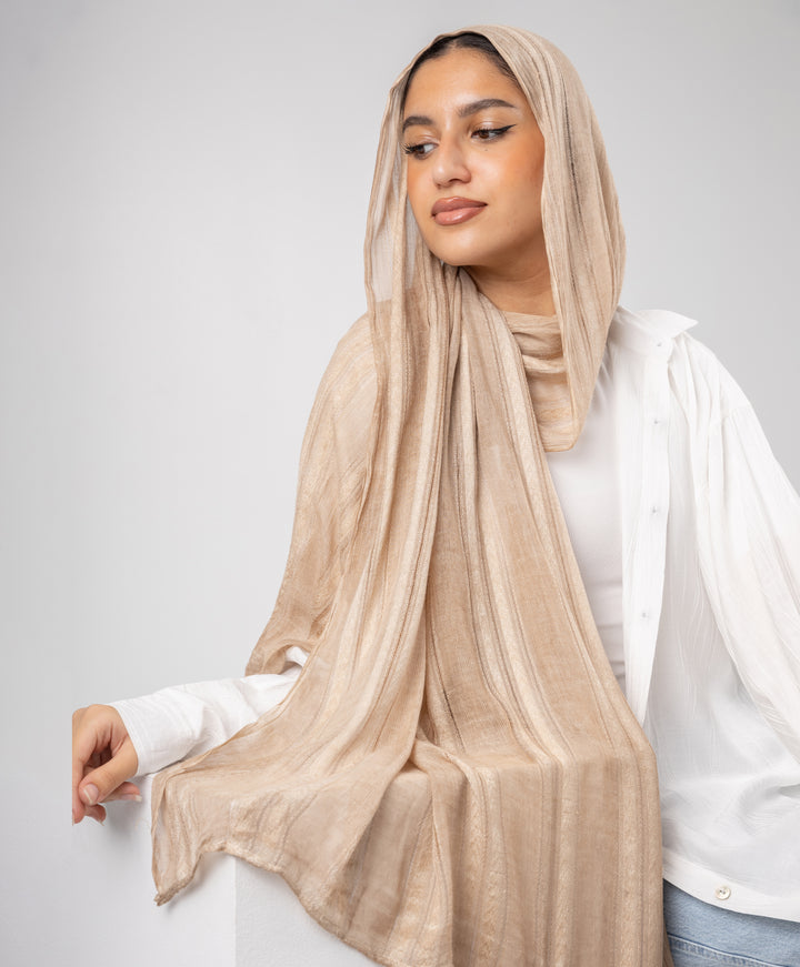Striped Marble Linen Scarf