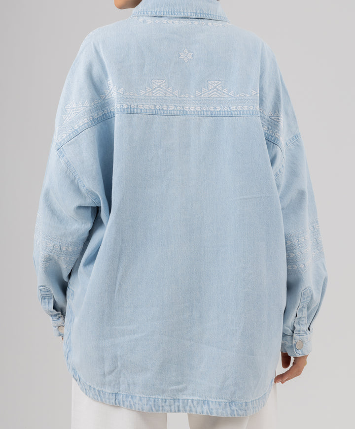 Embroidered Denim Shirt