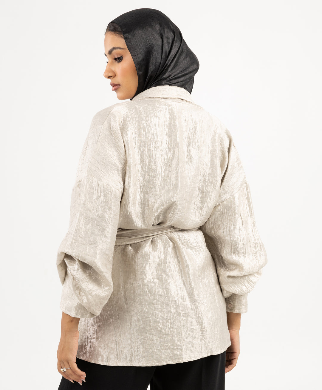 Glossy Wrap Kimono