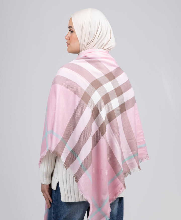 Rose Plaid Shawl
