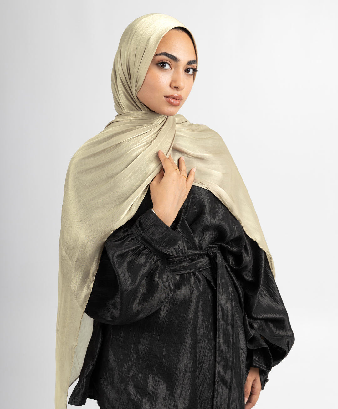 Organza Crinkle Satin Scarf