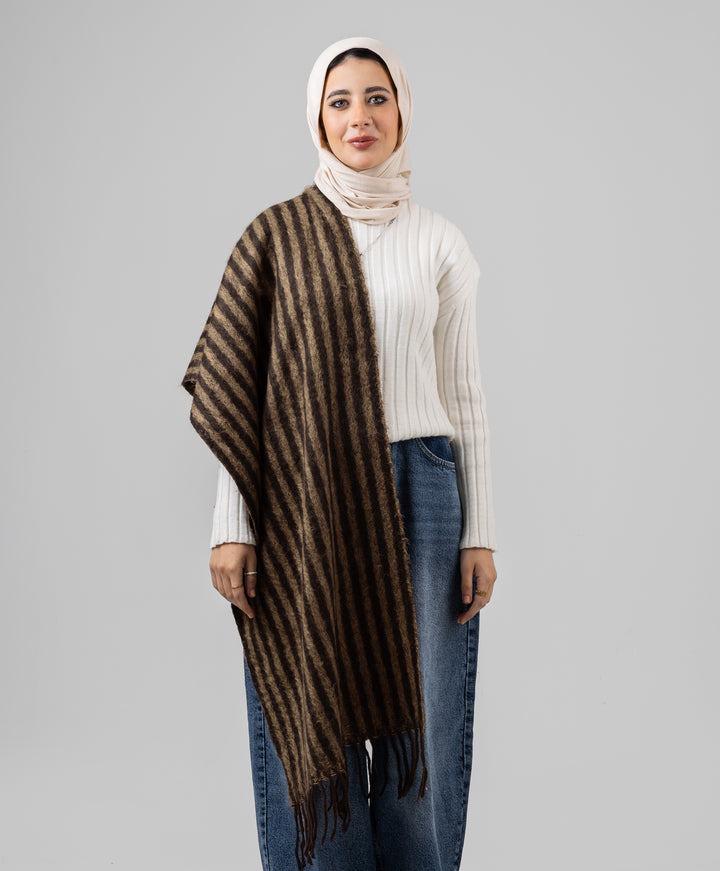 Striped Winter Shawl
