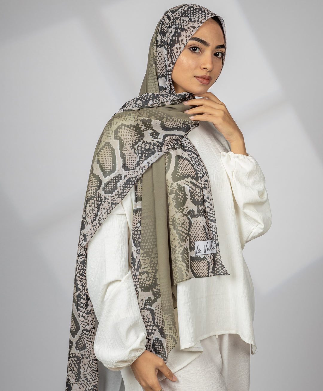 Snake Chiffon Scarf