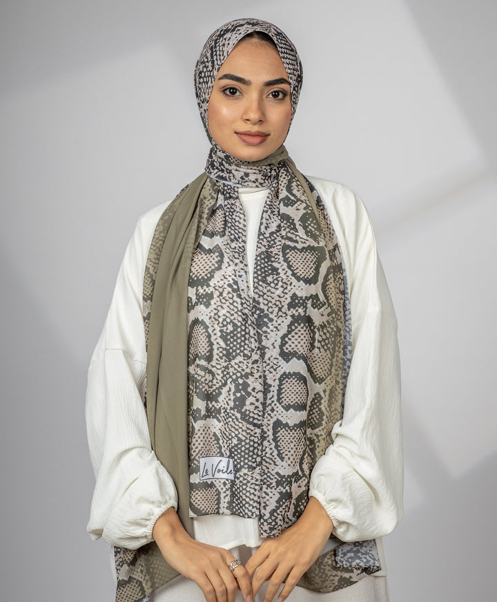 Snake Chiffon Scarf