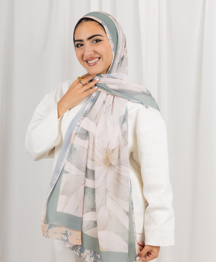 Sage Serenity Chiffon Scarf