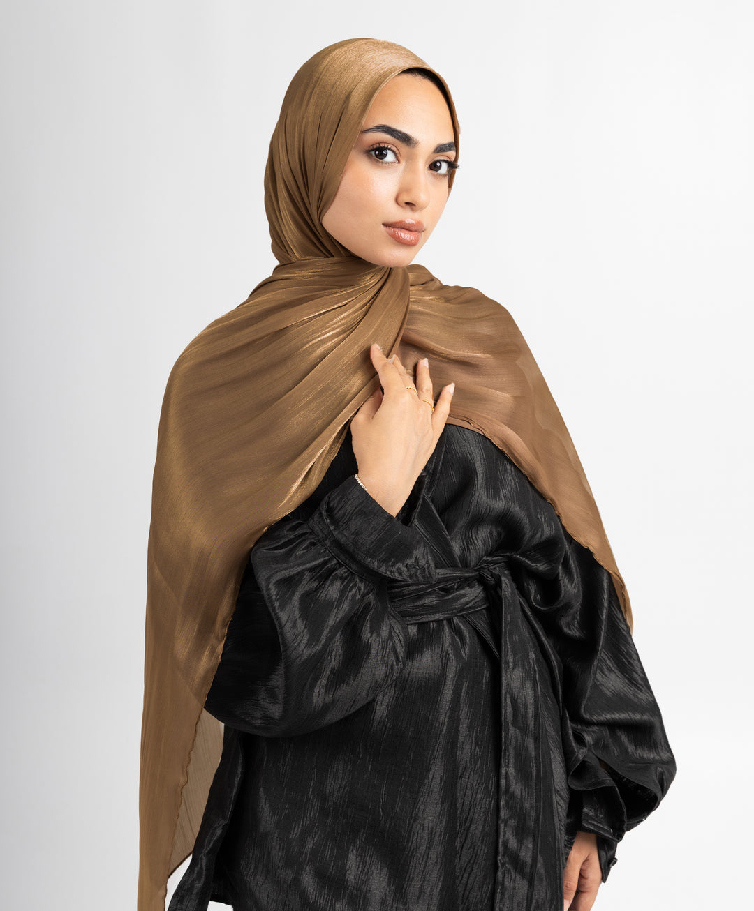 Organza Crinkle Satin Scarf