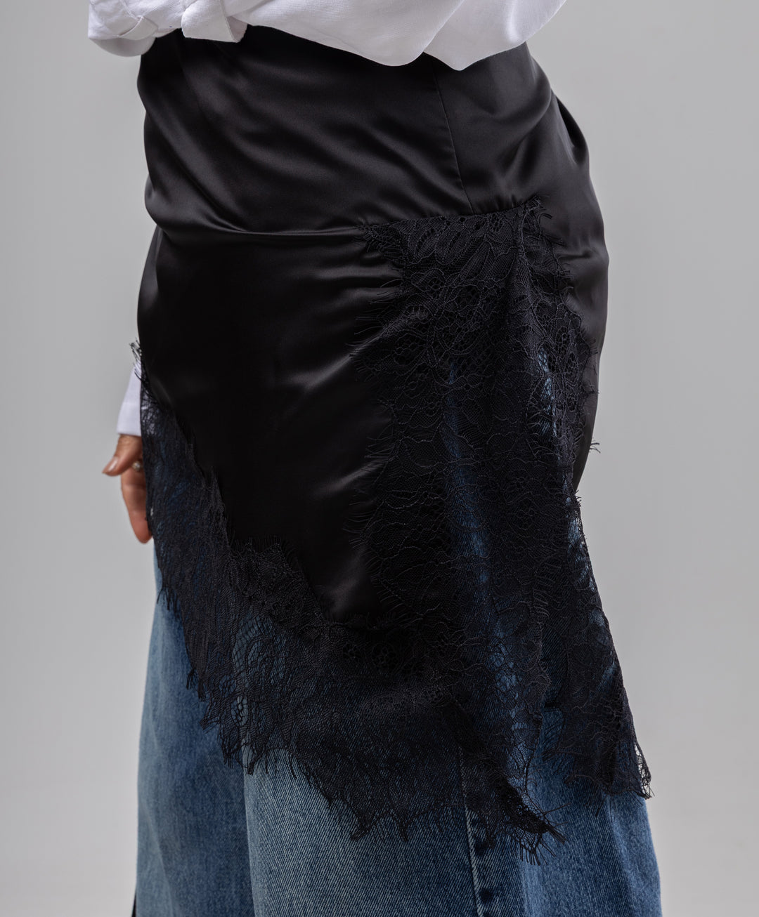 Satin Lace Skirt