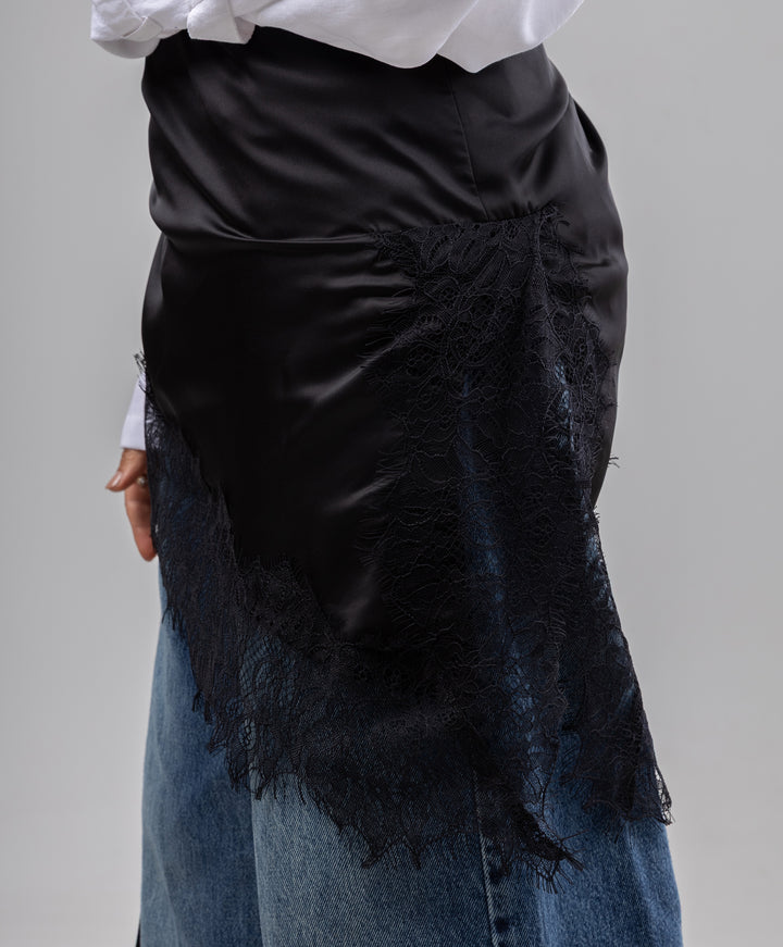 Satin Lace Skirt