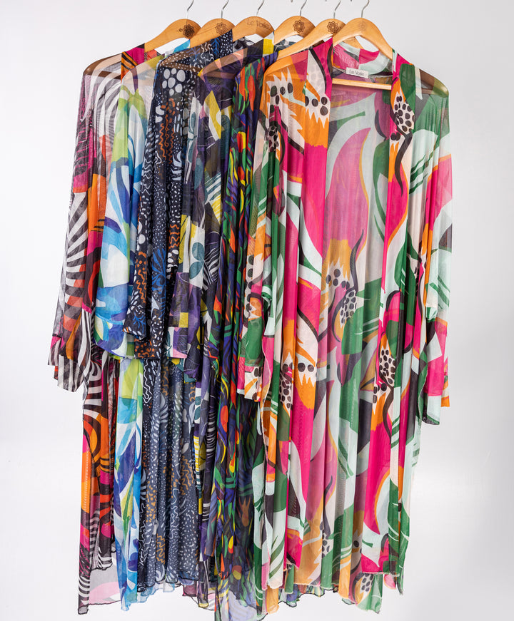 Printed Tulle Kimono