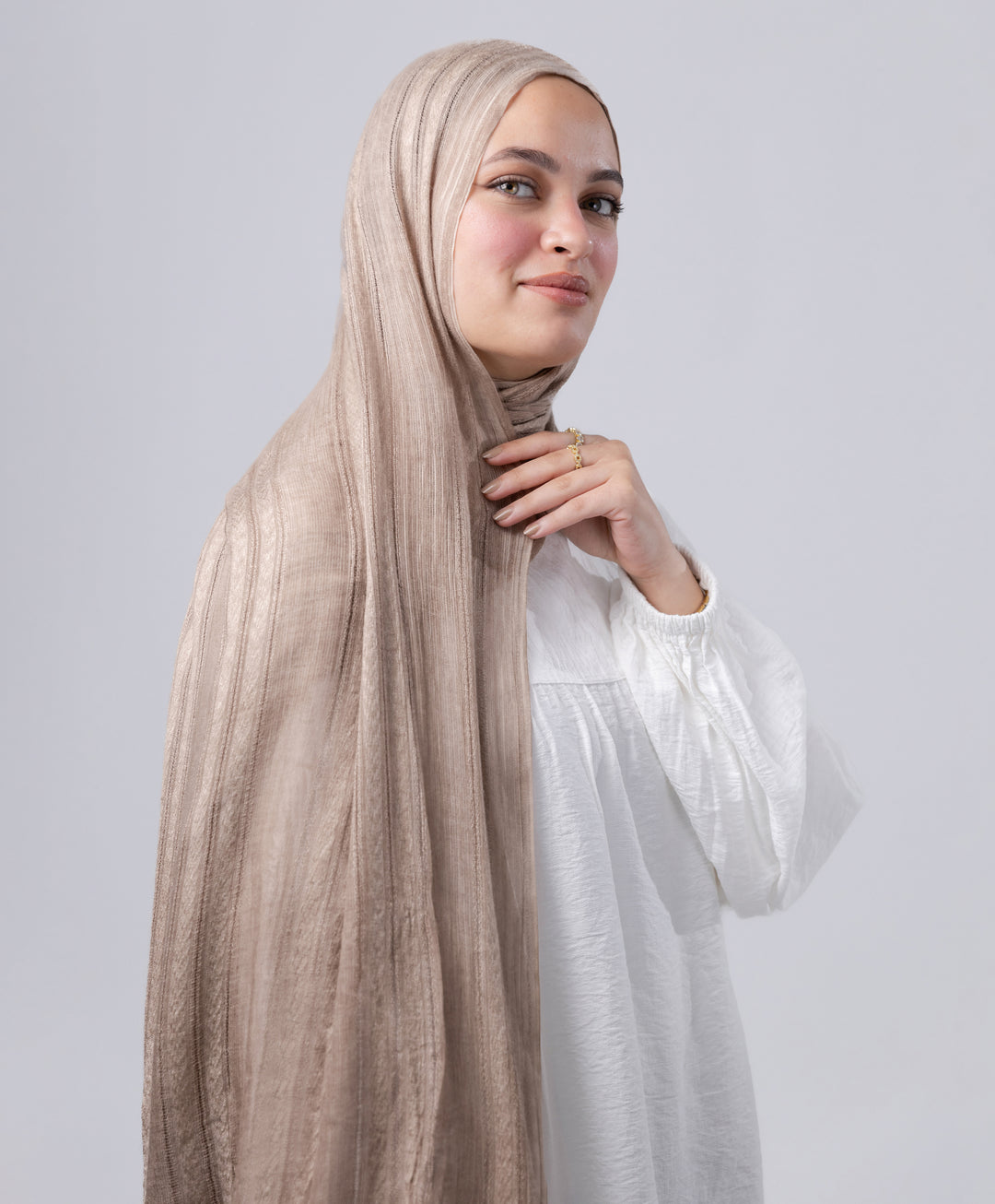 Striped Marble Linen Scarf