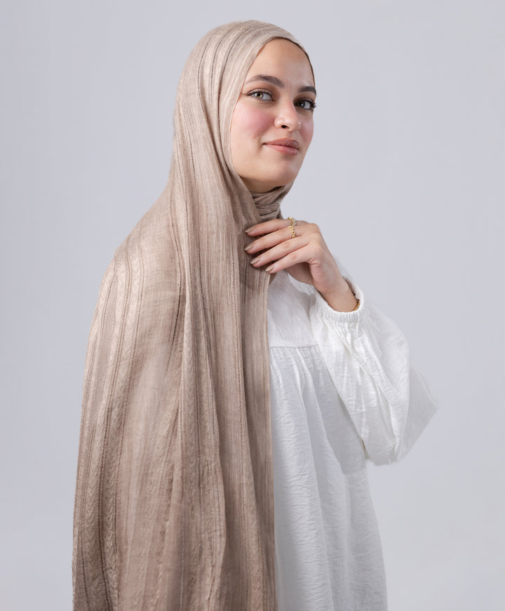 Striped Marble Linen Scarf