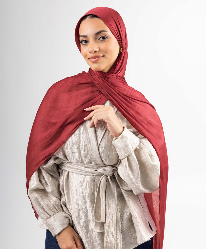 Organza Crinkle Satin Scarf