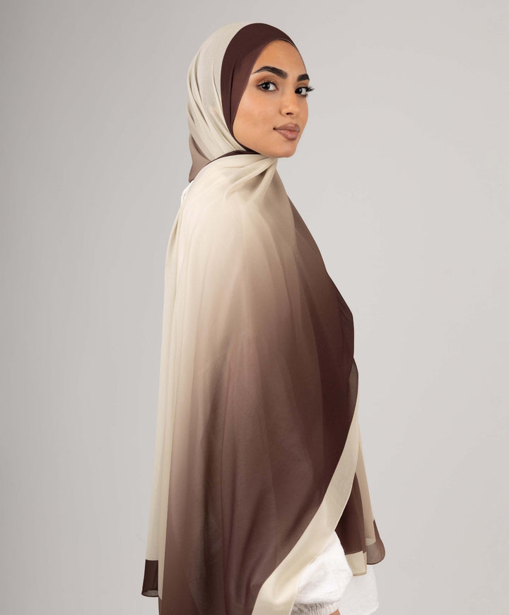Flow Gradient Chiffon Scarf