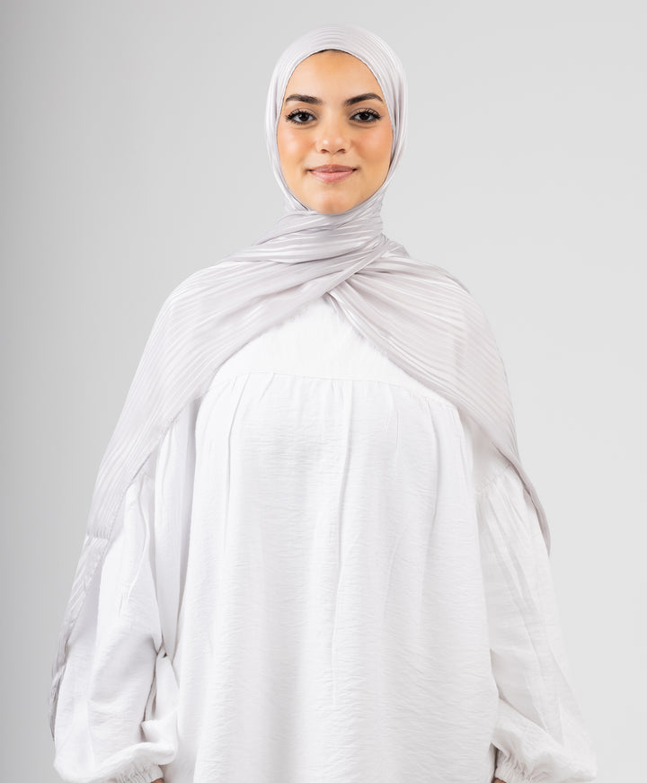 Linear Satin Chiffon Scarf